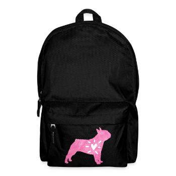 Pug Heart Love Fur Dog Wauwau Pink Animal Love - Backpack - black - Front
