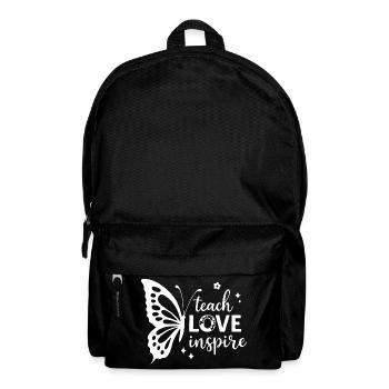 Papillon avec des mots inspirants Design - Sac à dos - noir - Devant