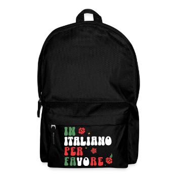 in italiano per favore - funny italian language  - Backpack - black - Front