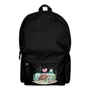 Amoureux des tortues - Sac à dos - noir - Devant