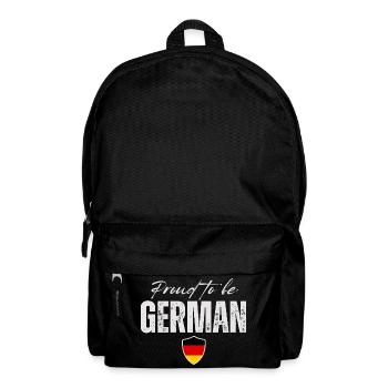 Deutscher Stolz, ich liebe Deutschland - Rucksack - Schwarz - Vorne