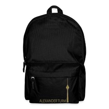 Witziger Berliner Fernsehturm Silhouette Parodie - Rucksack - Schwarz - Vorne