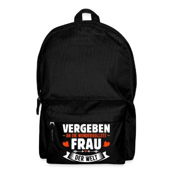 Malle VERGEBEN AN DIE WUNDERVOLLSTE FRAU - Rucksack - Schwarz - Vorne