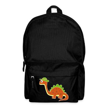 Funny dinosaur with dots - Backpack - black - Front
