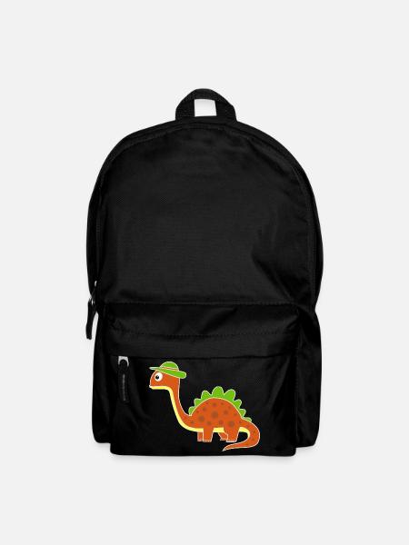 Lustiger Dino mit Punkten - Rucksack - Schwarz