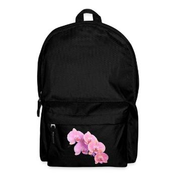Pink Orchid Isolated Clipart  - Backpack - black - Front
