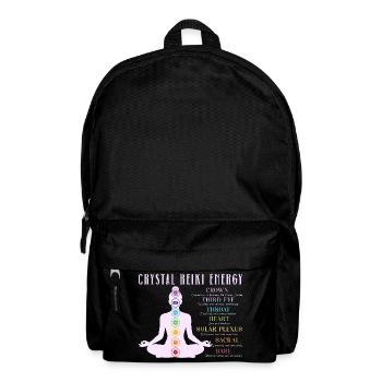 Cristal Reiki Chakra Énergie Reiki Yoga - Sac à dos - noir - Devant
