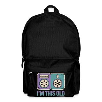 I'm this old - Funny Nerd T-Shirt - Backpack - black - Front