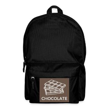 Schokolade Chocolate Linienkunst - Rucksack - Schwarz - Vorne