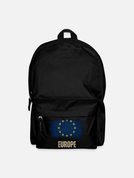 Grunge-Flagge von Europa, ich liebe Europa - Rucksack - Schwarz