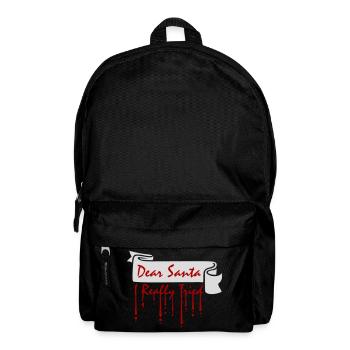 Cher Père Noël, j’ai vraiment essayé l’humour de Noël drôle - Sac à dos - noir - Devant