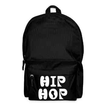 Bold Hip Hop Typographic Crest - Backpack - black - Front