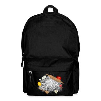 Flour and ingredients – atmospheric kitchen motif - Backpack - black - Front