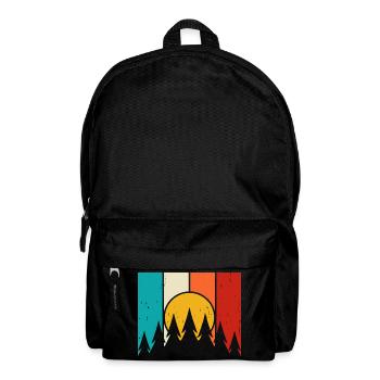 Wandern Wanderer Bergsteiger Geschenk - Rucksack - Schwarz - Vorne