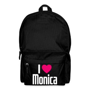 I Love Monica Pink Heart I Love Monica - Backpack - black - Front