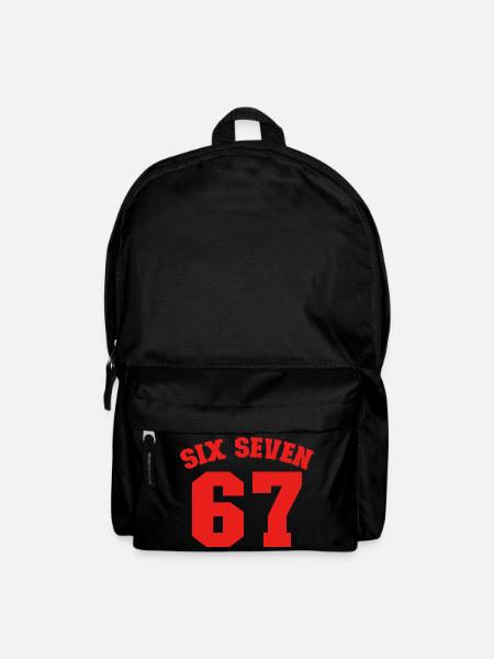 Six Seven Jersey Fun 67 Nummer 6-7 6 7 Six Seven - Rucksack - Schwarz