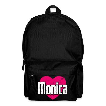 I Love Monica Pink Heart I Love Monica - Backpack - black - Front