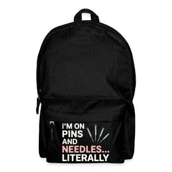Ich bin auf Pins and Needles Akupunkteur und professioneller - Rucksack - Schwarz - Vorne