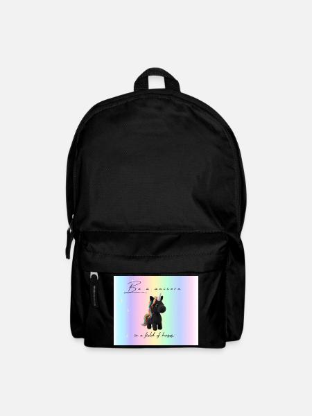 Be a Unicorn in a field of horses - Rucksack - Schwarz