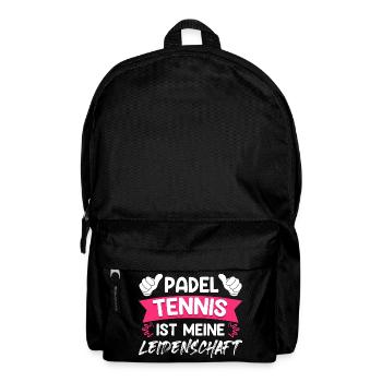 Padelspiel PADEL TENNIS IST MEINE LEIDENSCHAFT - Rucksack - Schwarz - Vorne