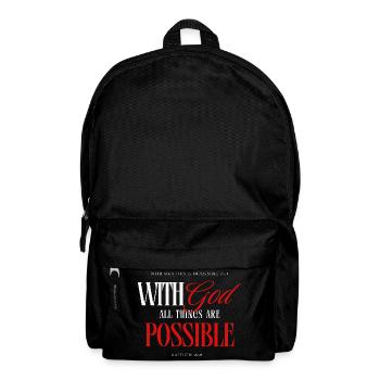 With God All Things Are Possible - Backpack - black - Front