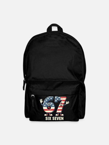 US Flag 67 Memes Six Seven - Rucksack - Schwarz