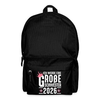 Ich werde Große Schwester 2026 Schwangerschaft - Rucksack - Schwarz - Vorne