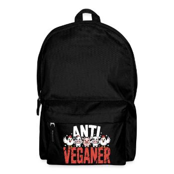 Anti Veganer - Funny German Memes - Backpack - black - Front