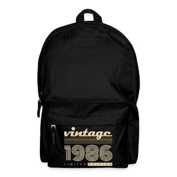 Vintage 1986 Vintage Retro Birthday Gift - Backpack - black - Front