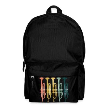 Trompeten Retro Vintage - Rucksack - Schwarz - Vorne