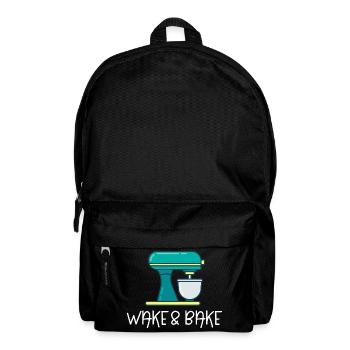 Aufwachen und Backen - Rucksack - Schwarz - Vorne