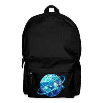 Planète Bleue, Globe, Anneau de Satellites de la Planète Bleue, Terre - Sac à dos - noir - Devant