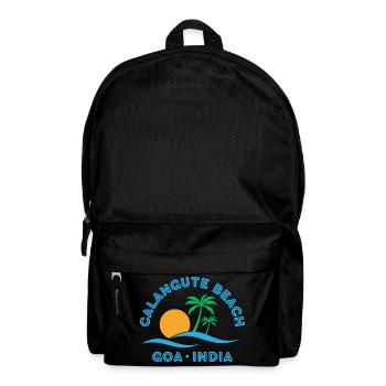 Goa Sunrise Calangute Strandpalmen - Rucksack - Schwarz - Vorne