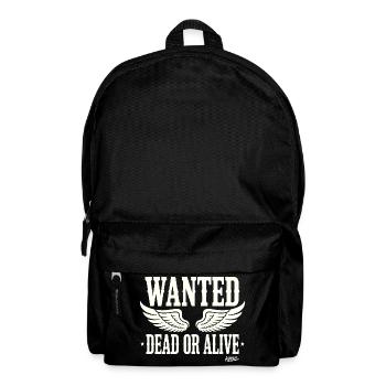 Wanted Dead or Alive mit Flügeln - Rucksack - Schwarz - Vorne