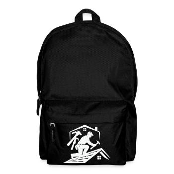 Silhouette du couvreur sur le toit - Sac à dos - noir - Devant