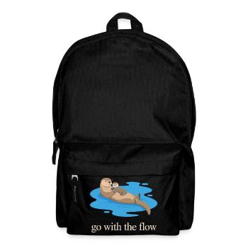Otter Duo: Geh mit dem Strom - Rucksack - Schwarz - Vorne