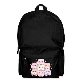 Pastellkätzchen Kuschelbande - Rucksack - Schwarz - Vorne