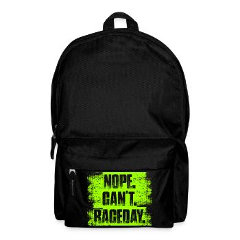 Nope can't raceday Car lover car guy mechanic - Rucksack - Schwarz - Vorne