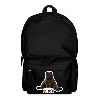 The ultimate Scottish Fold chill vibe – "Miao." - Backpack - black - Front