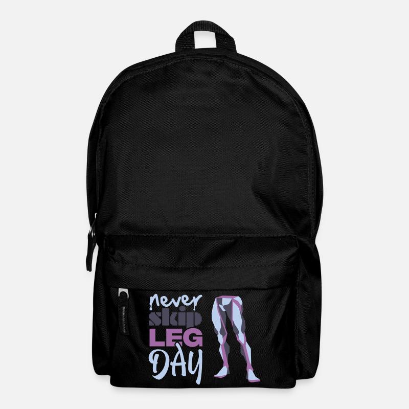 Graphique Never Glid Leg Day - Sac à dos - noir