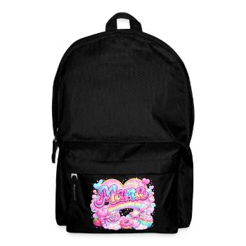 Mama Candy und Regenbogen | Mama-Geschenk - Rucksack - Schwarz - Vorne