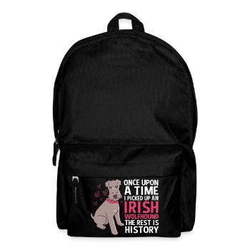 Irischer Wolfshund - Rucksack - Schwarz - Vorne