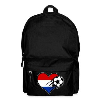 Holland Flag Fussball_mit_Herz - Backpack - black - Front