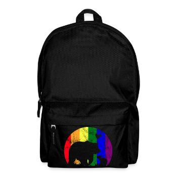 LGBT Gay Pride Stolze Mama Bär - Rucksack - Schwarz - Vorne