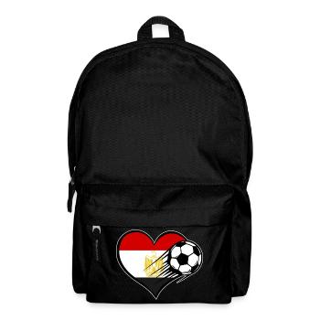 Flag Football d’Égypte avec cœur - Sac à dos - noir - Devant