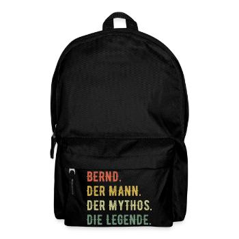 Bernd Vorname Der Mann Der Mythos Die Legende - Rucksack - Schwarz - Vorne