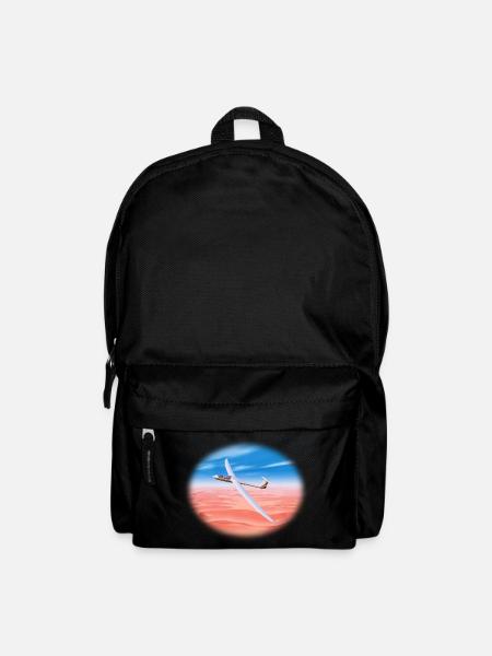 Segelflugzeug über Sandwüste - Rucksack - Schwarz