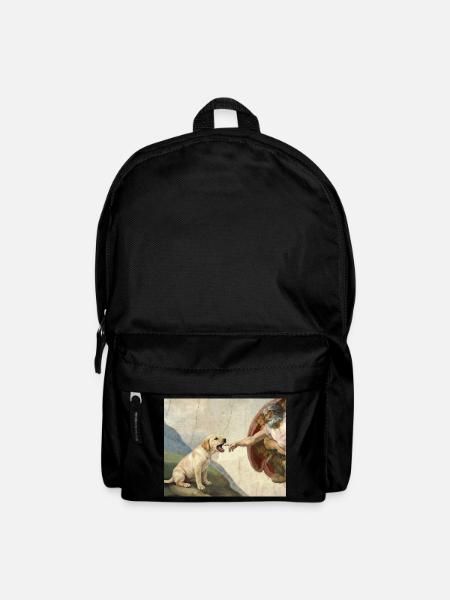Hund Gottes Hand Labrador Hunde meme - Rucksack - Schwarz