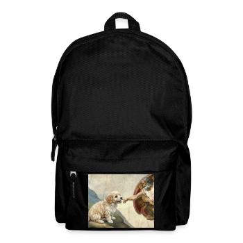 Dog God Hand Havanese Dogs meme - Backpack - black - Front