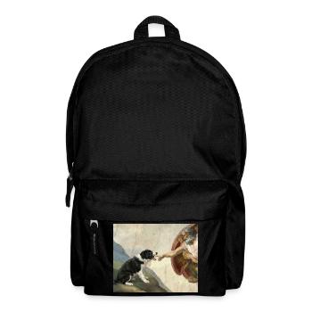 Hund Gottes Hand Border Collie Hunde meme - Rucksack - Schwarz - Vorne